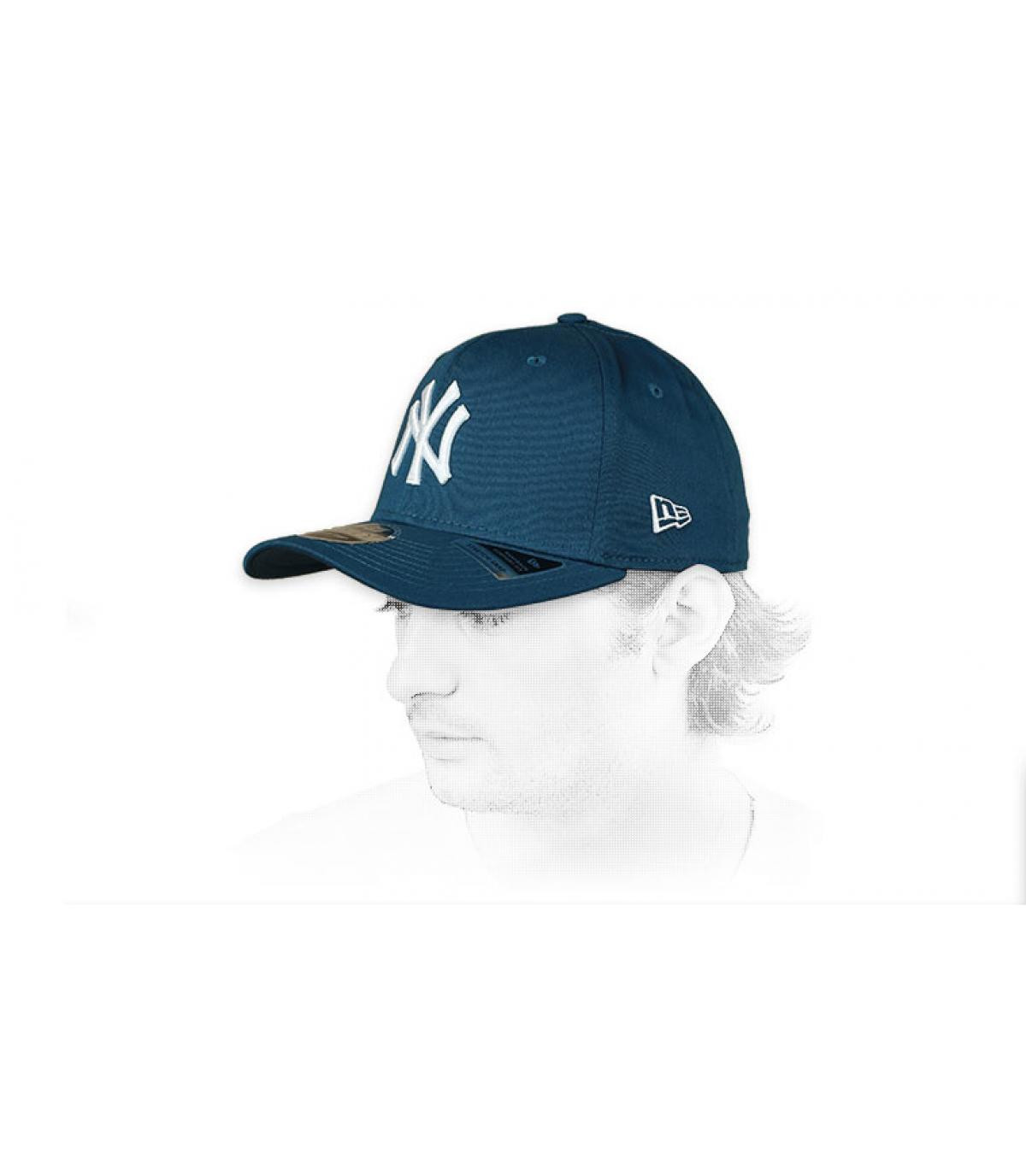 NY Cap  blau weiß League Ess 950 Stretch NY cadet blue